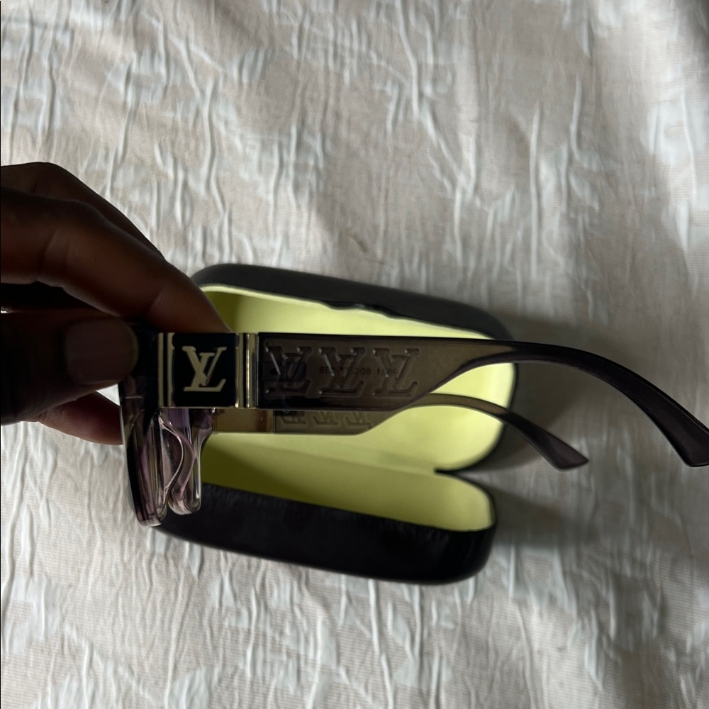 Louis Vuitton Dark Brown Leather Sunglasses - Picture 9 of 15